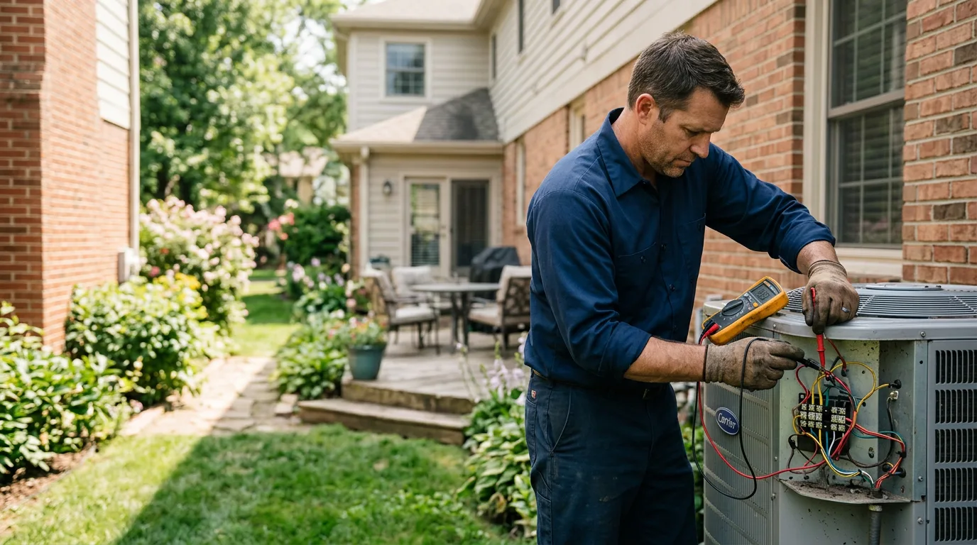 HVAC technician working near Neosho Falls, KS